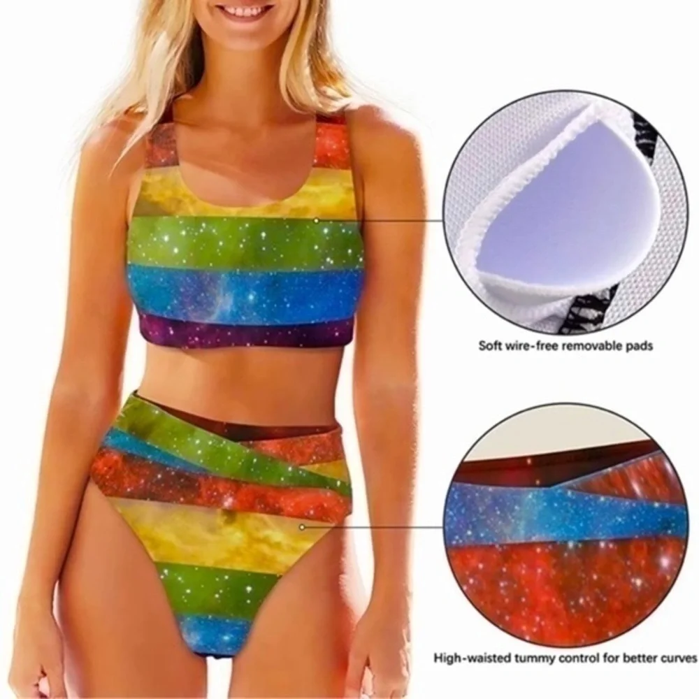 Rainbow Bright & Sparkly Bikini!